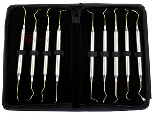 Implants dentaires personnalisés haut de gamme Instruments de levage des sinus Ensemble dentaire en acier inoxydable revêtu de plasma doré Instruments chirurgicaux - Product Image 6