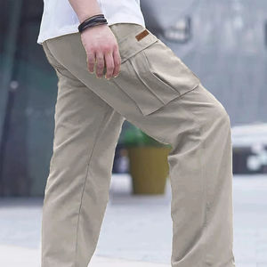 Pantalones Cargo para Hombre de Calidad Superior, Tela Transpirable, Color Sólido, Cintura Media - Pantalones Cargo Personalizables de Moda al por Mayor - Product Image 4