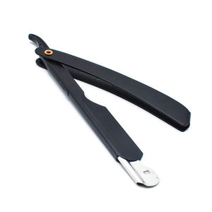 Rasoirs pour hommes élégants, personnalisés, de couleur noire, avec revêtement, demi-lame en acier inoxydable, rasoirs de barbier - Product Image 6