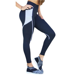 Leggings deportivos para correr acampanados sostenibles de cintura alta Leggings de Yoga de color sólido con cierre de cintura elástica - Product Image 5