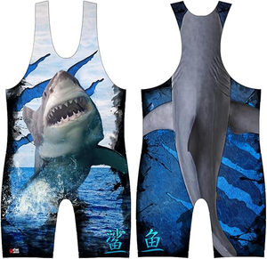 Factory OEM Wholesale Sublimation Wrestling Singlets Set Polyester Fiber <b>Mesh</b> Custom Unisex Wrestling Singlet - Product Image 5
