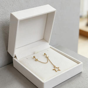 Pendientes de Cadena Larga con Estrella y Luna en Acero Inoxidable, Baño de Oro Vintage, con Circonitas de Colores, para Mujer, Regalo de Moda - Product Image 6