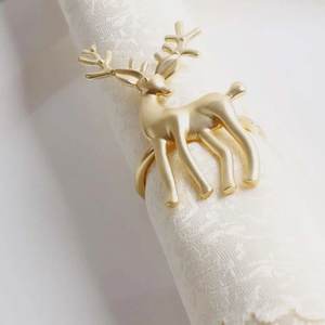 Anneau de serviette en métal plaqué cuivre forme ronde pour mariages réceptions dîner décoration de table porte-serviettes - Product Image 5