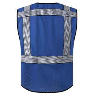 Veste de travail haute visibilité pour homme, nouvelle arrivée, multi-poches, tendance, respirante, fermeture éclair, haute visibilité - Product Image 6