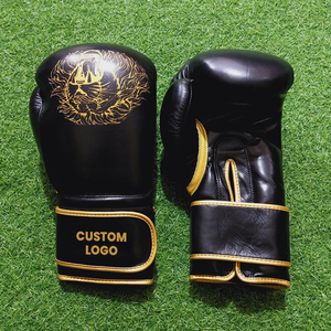 Guantes de boxeo con logotipo personalizado de alta calidad, cuero impermeable, tamaños 4oz 6oz 8oz para competición - Product Image 1