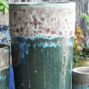Custom Glazed Home Decor Viet Nam Antiqued Atlantic Style Rustic Ceramic <b>Clay</b> Flower <b>Pot</b> Vase Garden Decorative Outdoor <b>Planters</b> - Product Image 4