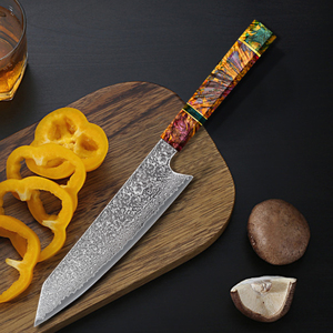 Mejor precio hecho a mano de acero de Damasco cuchillo de Chef japonés hoja afilada mango de madera Apto para lavavajillas cantidad a granel - Product Image 2