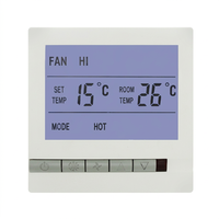 Ventilo-convecteur numérique moderne AC805F à 3 vitesses, 2/4 tuyaux, thermostat 220V, ignifuge PC+ABS, flexible, économie d'énergie, chambre, hôtel