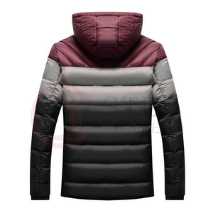Doudoune matelassée en coton à capuche pour l'extérieur/doudoune épaisse à bulles personnalisée pour l'hiver, grande taille pour hommes - Product Image 2