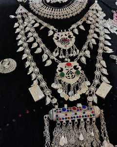 Elegante Juego de Joyería Islámica Afgana de Acero Inoxidable para Mujer, con Cristales de Estrás, Tradicional y Cultural, para Bodas y Fiestas - Product Image 3