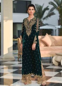 BEAUTIFUL LATEST STYLISH LONG <b>JACKET</b>, PLAZO DRESS EMBELLISH WITH CRYSTAL GLASS BEADS, DABKA ,WORK for Party-WEAR/WEDDING @ 2022 - Product Image 2