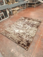 Tapis turc oriental antique Adiva, tissé à la machine, en polyester, résistant aux taches, à motif géométrique, à poils longs, pour usage domestique, rouge
