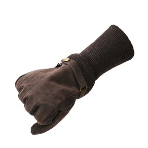 Gants de sports d'hiver chauds avec logo personnalisé Gants de conduite en cuir coupe-vent pour hommes et femmes Équipement d'entraînement en plein air - Product Image 5
