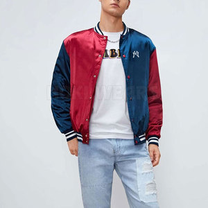 Quantité minimale de commande bas Logo personnalisé imprimé Satin Letterman Veste d'hiver Grande taille En stock Satin Letterman Veste - Product Image 5