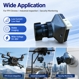 กล้องโดรน FPV-001G FPV, 1800TVL, 1/1.8-นิ้วและ1/2.9-นิ้ววิสัยทัศน์กลางคืน WDR, 125 °/104 ° FOV, 5-40โวลต์0.000001Lux ความหน่วงต่ำ - Product Image 4