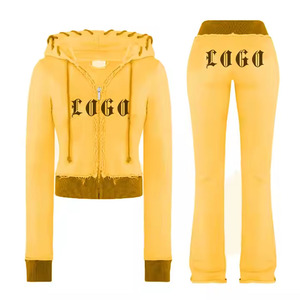Survêtement personnalisé en coton pour femmes Ensemble 2 pièces pour l'entraînement et le jogging Vêtements de sport Short ras du cou surdimensionné Ensemble de jogging - Product Image 2