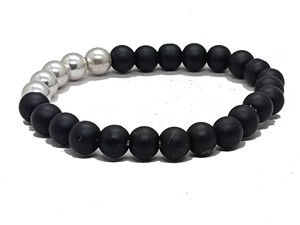 High quality Black matte silver Crystal Gemstone <b>Bead</b> Buddha <b>Bracelet</b> Fashion Charm Jewelry for <b>Men</b> Women for Energy Meditation - Product Image 4