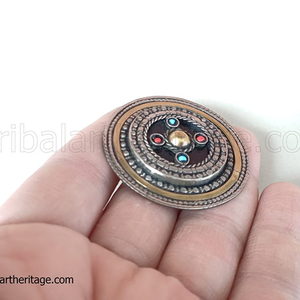 Bagues en argent allemandes Kuchi artisanales bijoux tribaux colorés réglables approvisionnement en gros - Product Image 4