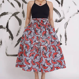 Falda llamativa informal para mujer, diseño de algodón transpirable con logotipo personalizado, cintura natural superventas, novedad - Product Image 2