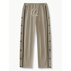 กางเกงผู้ชายทรงตรงโค้งลายทางสำหรับฤดูหนาวกางเกงถักนิตติ้งพิมพ์โลโก้ตามสั่งกางเกงขายาวสำหรับผู้ชายกลางแจ้ง - Product Image 2