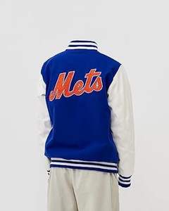 Fábrica al por mayor Vintage estilo de moda bombardero Varsity chaqueta cómoda lana PU cuero algodón transpirable calentado cortavientos - Product Image 4