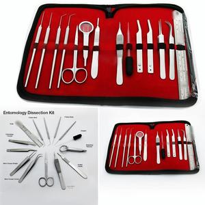 Conjunto médico de Laboratorio de Biología de Entomología duradero de acero inoxidable, Kit de práctica de estudiante de disección de Entomología - Product Image 1