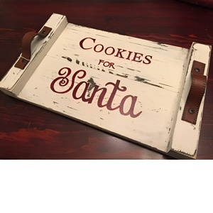 Bandeja de servicio decorativa de Navidad de madera de Metal de lujo de bajo precio 2024 para postres de nueces desayuno decoración de Navidad Vintage - Product Image 6
