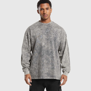 2025 artículo manga corta hombres lavado ácido camiseta mejor tela ligera transpirable hombres lavado ácido camisetas para hombres - Product Image 1