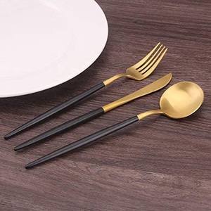 Ensemble de couverts de Restaurant en acier inoxydable, de luxe en argent Offre Spéciale, ensemble Unique de cuillères et fourchettes en acier inoxydable plaqué argent - Product Image 2