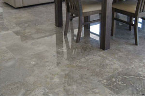 Carreaux de marbre gris de Bali, surface flammée, épaisseur 17 mm, découpe sur mesure pour usage hôtelier, salle de bain, cuisine, design moderne, marbre gris d'Indonésie - Product Image 4