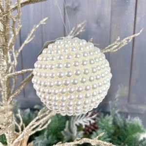 Ornements de Noël suspendus en tissu, perles et boules en verre colorées, fabriqués à la main, de haute qualité, décor planétaire époustouflant - Product Image 6