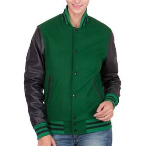 Chaquetas universitarias de algodón con letras para mujer, parches bordados con logotipo personalizado, Mangas de cuero acolchadas para invierno personalizables - Product Image 1