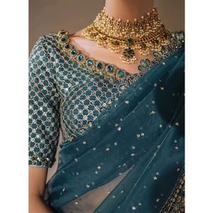 Sari long d'été pour femmes pour les occasions spéciales Fabrication professionnelle Léger et confortable Sari pour femmes - Product Image 6