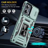 Protección completa de la Cámara TPU PC Ring KickStand Phone Case Anti-Wear Hybrid Armor Back Cover para Motorola Edge 5G Power