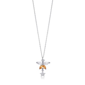 Collier artisanal avec pendentif breloque d'été en pierre de citrine CZ et étoile, en argent sterling 925, vente en gros - Product Image 5