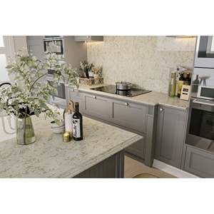 Plaque de quartz Florence Gold Unionstone de qualité supérieure, imperméable, design moderne, application murale, grande dalle - Product Image 3