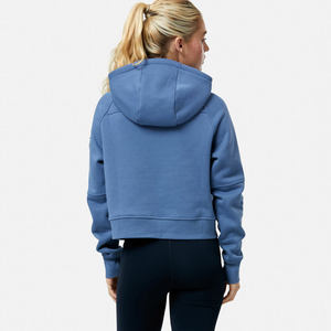 Usine directe Logo personnalisé Oasis bleu goutte épaule femmes Sierra à capuche Anti-rides et respirant sweats à capuche femmes sweat à capuche zippé - Product Image 1