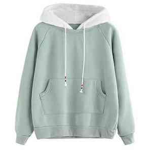 เสื้อกันหนาวผ้าย้อมสีพื้นทำจากผ้าโพลีเอสเตอร์/ ผ้าฝ้ายแบบลำลองทรงสลิมฟิตสไตล์ฮิปฮอป - Product Image 4