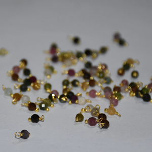 Beautiful Natural Tourmaline single wire wrapped beads. Gemstone Dangle Single Wire Beads for Jewelry Making, <b>Rosary</b> parts - Product Image 4