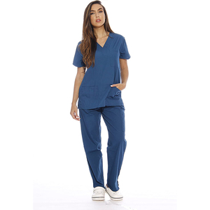 Tenues médicales unies en coton et polyester 185 GSM – Uniformes d'hôpital pour médecins et infirmières - Product Image 3