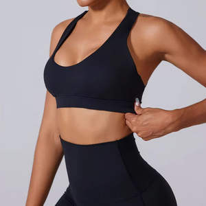 Women's <b>Sports</b> <b>Bra</b> with X-shaped Hollowout Beautiful Back High Elasticity Strong Support Lightweight <b>Sports</b> Running Fitness <b>Bra</b> - Product Image 1