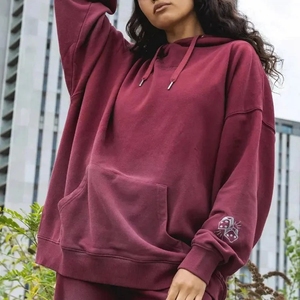 100% coton coréen français Terry doux Streetwear sweats à capuche amples pour dames luxe 500 GSM haute qualité hiver printemps haut à capuche - Product Image 5