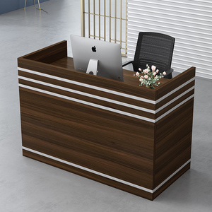 Modern White High Gloss Commercial <b>Reception</b> Desk Solid Surface Material Front <b>Counter</b> Table for Office Building School Hotel Ma - Product Image 3