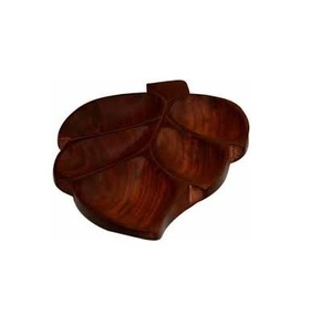 Plateau en bois de table décorer servant un design moderne en forme de feuille plateau en bois de conception pour les meilleures ventes - Product Image 5