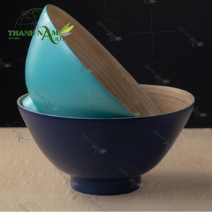 Juego de Tazones para Ensalada de Bambú Natural, Ecológicos, Desechables, Ligeros y Clásicos para Uso Doméstico, Personalizados OEM - Product Image 1
