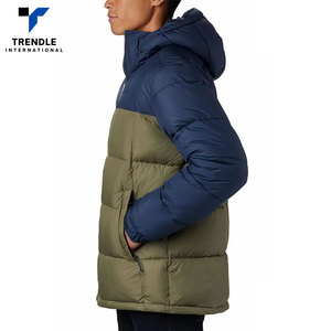 2025 New Arrival Men's Long Thin Stand Collar Hooded <b>Bubble</b> Jacket Winter Nylon/Polyester Best Price - Product Image 3