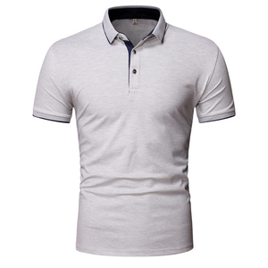 Camiseta de Polo de manga corta informal de verano para hombre de alta calidad, camisetas de Golf de punto transpirables, logotipo personalizado, Solid Business Go - Product Image 2