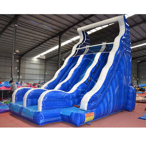 Commercial Grade Blue PVC <b>Inflatable</b> Water Slide and Bounce House Combo - Product Image 1
