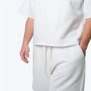 เสื้อเจอร์ซีย์แขนสั้นผ้าฝ้ายคุณภาพสูง 100% สำหรับผู้ชายไซส์ใหญ่ สไตล์ลำลอง พิมพ์ลายปักโลโก้ตามสั่ง ระบายอากาศได้ดี สีพื้น - Product Image 6