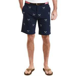 Venta directa de fábrica, pantalones cortos bordados hechos a medida para hombres, Material transpirable, estilo informal, patrón sólido, precio razonable - Product Image 1